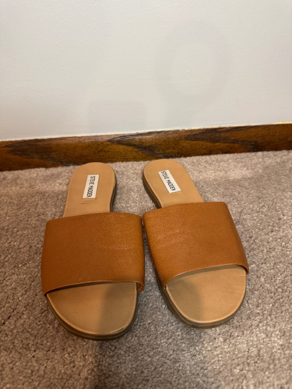 Steve Madden Kailey Leather Slide Sandals – Women's Size 6.5